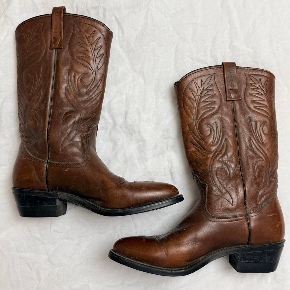 Vintage Red Wing Pecos Brown Leather Western Cowboy Boots Size US 8.5 D - Picture 2 of 8